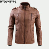 retro leather jacket men stand collar locomotive coat autumn winter casual plus size motorcycle male warm biker outerwear cow - variant style 09f66b for streetwear fashion
