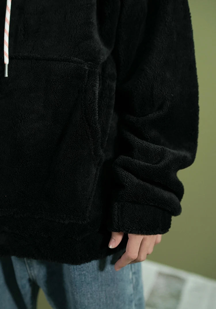 Warm Hoodies Mens 2018 Autumn Winter Hairy Sweatshirts Hip Hop Casual