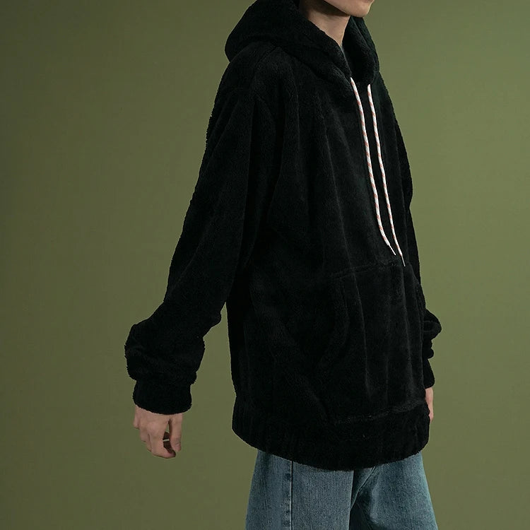 Warm Hoodies Mens 2018 Autumn Winter Hairy Sweatshirts Hip Hop Casual