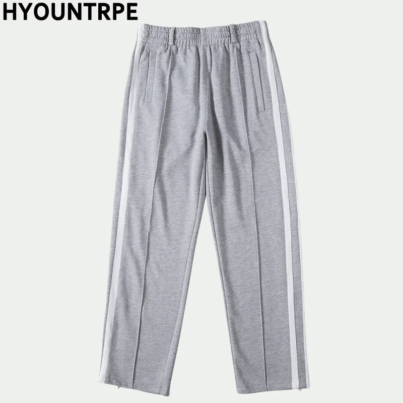 bottom zipper wide leg pants mens fashion straight trousers new loose hip hop streetwear men casual spring summer long pant unique default style 2297