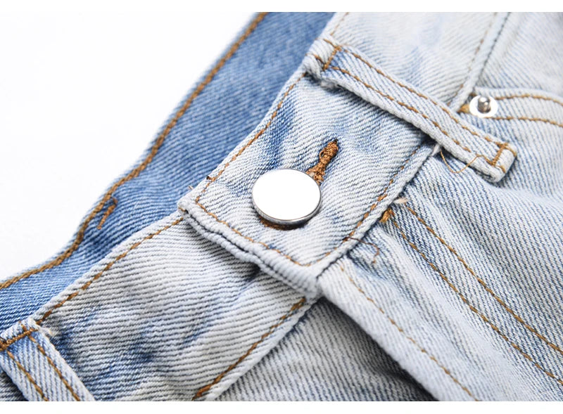bottom zipper knee holes denim jeans destroyed ripped slim mens biker jeans new men fashion streetwear hip hop pants joggers unique joggers style 3409