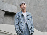 mens embroidery denim jackets fashion turn down collar long sleeve jean outerwear new spring casual streetwear jeans nan jack - variant style cc74b5 for streetwear fashion