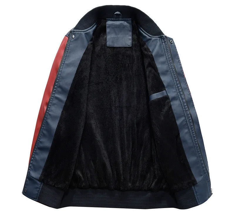 Embroidery Baseball Jackets Mens Fashion Pu Leather Coats 2018 New Hip Hop Streetwear Winter Warm Bomber Jacket Outwear