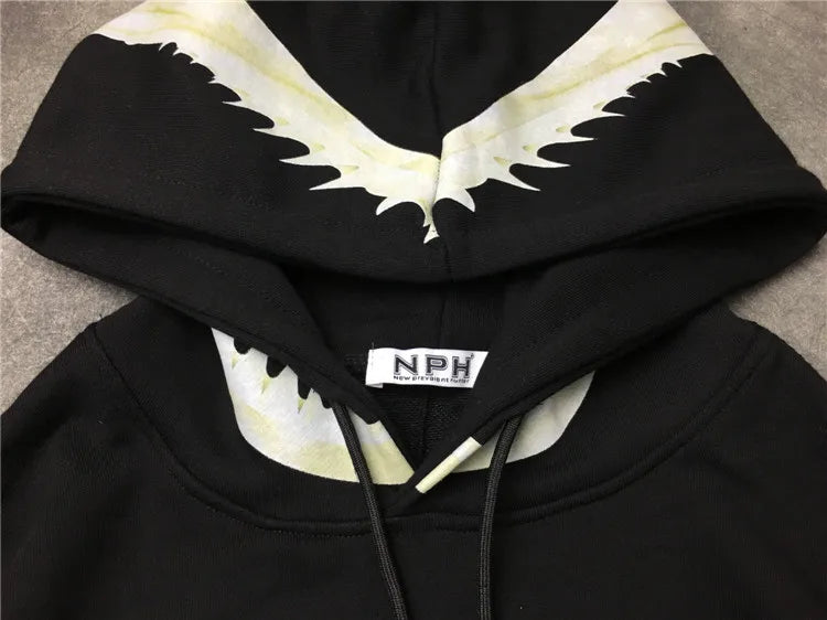 New Baolideng Men Shark Teeth Gentleman Hoodies Hoody Hooded Sweatshir