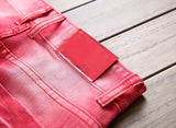 fashion ripped biker jeans denim distressed trousers slim fit zippers hip hop jeans motorcycle pants casual streetwear for men unique jeans style 1914