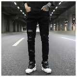 graffiti printed ripped destroied denim jean mens distressed biker jeans with sequins 2018 fashion high street slim pants jogger unique joggers style 3340