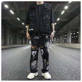 streetwear jacket featuring high street pockets vests men letter cargo waistcoat zipper military jacket 2018 new hip hop streetwear tactical vest sweatshirt design – premium quality jacket for men
