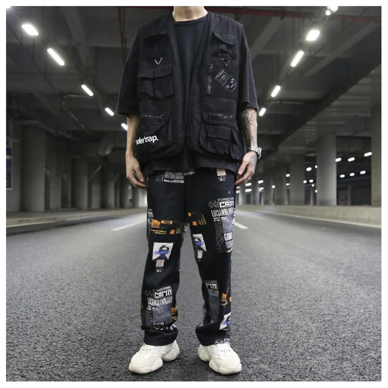 streetwear jacket featuring high street pockets vests men letter cargo waistcoat zipper military jacket 2018 new hip hop streetwear tactical vest sweatshirt design – premium quality jacket for men