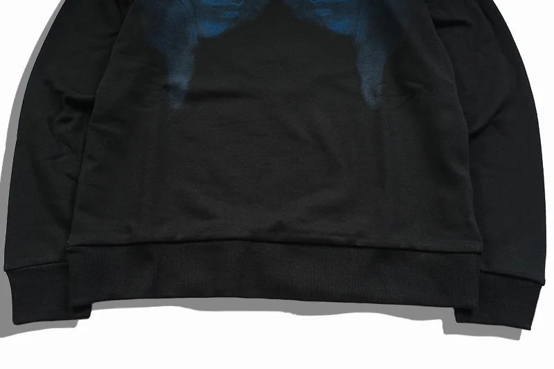 New Baoliden High Men Double Blue Portrait Kenye Hoodies Hoody Hooded