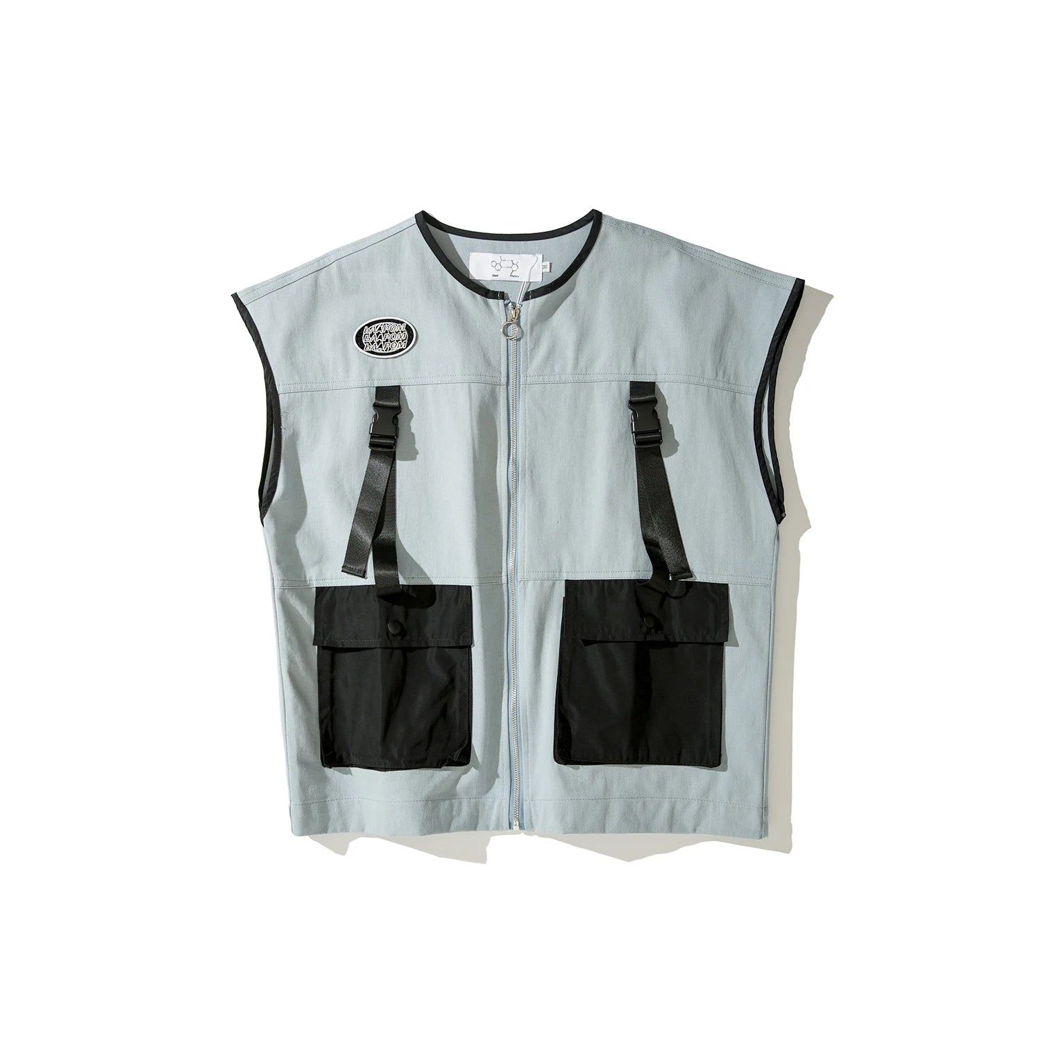 urban material quality streetwear print image wear unisex - high casual hop hip 2018-new-hip-hop-vest-coat-mens-fashion-streetwear-cargo-back-pockets-military-jacket-zipper-oversize-tactical-vests-sweatshirts style oversized fashion d6463e graphic design everyday style premium fit essential streetwear design ID 2d6c8