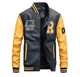 Embroidery Baseball Jackets Mens Fashion Pu Leather Coats 2018 New Hip Hop Streetwear Winter Warm Bomber Jacket Outwear