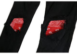 knee patchwork jeans for men hip hop skinny biker taped jean trousers slim fit black denim pants fashion streetwear jogger unique joggers style 962
