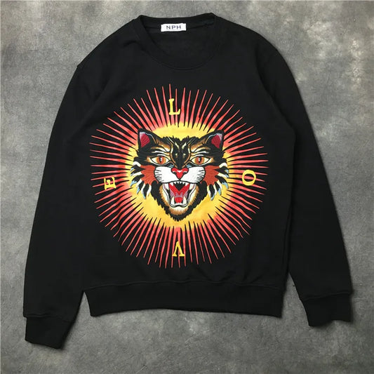 New Baolideng Men Tiger Embroidery Morden Gentleman Hoodies Hoody Hood