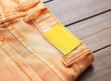 fashion ripped biker jeans denim distressed trousers slim fit zippers hip hop jeans motorcycle pants casual streetwear for men unique jeans style 1937