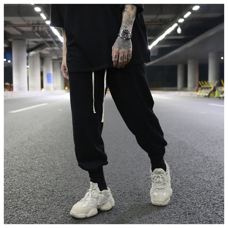 mens casual sweatpant elastic waist streetwear men women track drawstring pants new fashion trousers hip hop joggers sweatpants unique joggers style 2062