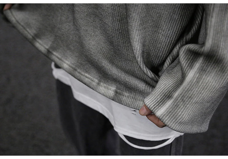 high street vintage wash sweater men loose knitted pullovers long sleeve hip hop oversize sweaters autumn casual jumper knitwear oversized graphic print design, unique limited edition hoodie, high quality cotton pullover
