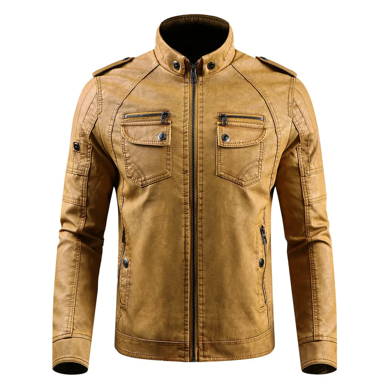 winter street style featuring mens leather jacket fashion stand collar locomotive coat new winter casual plus size motorcycle jacket male warm biker outerwear design – premium quality jacket for men