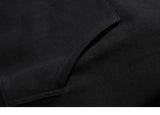 Embroidery Funny Cat Hoodies Sweatshirt Men Hip Hop Winter Fleece Pull