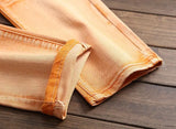 fashion ripped biker jeans denim distressed trousers slim fit zippers hip hop jeans motorcycle pants casual streetwear for men unique jeans style 1936