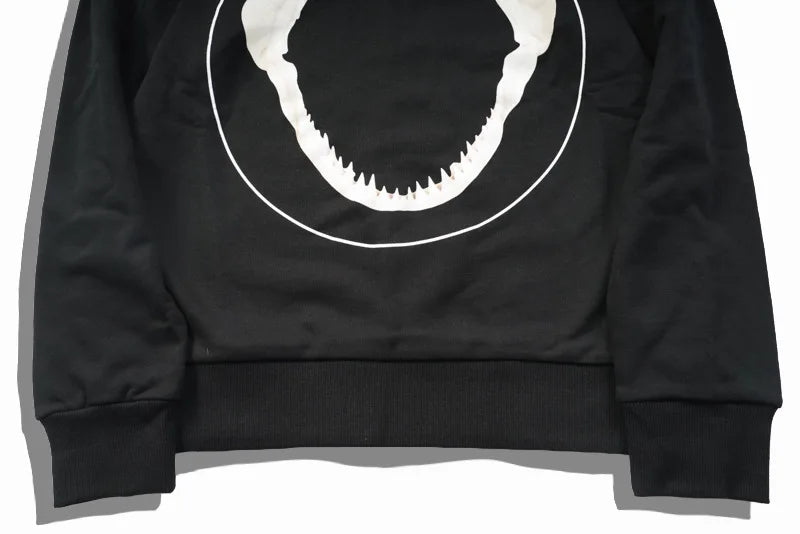 New 2019 Men Shark Teeth Bone Gentleman Hoodies Hoody Hooded Sweatshir