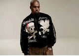 retro black embroidery jacket outwear men vintage skull floral mens jackets and coats japanese streetwear hip hop bomber nan  - variant style 50ff51 for streetwear fashion