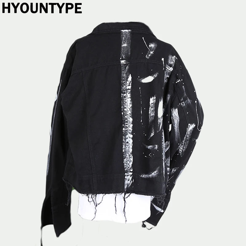 fit designer-irregular-hand-painted-ripped-denim-jacket-coat-mens-hip-hop-autumn-outerwear-fashion-black-jean-streetwear-jackets everyday essential hop casual style graphic streetwear print image quality unisex fashion style oversized - wear high dbbd68 design material urban hip premium streetwear design ID 73d8e