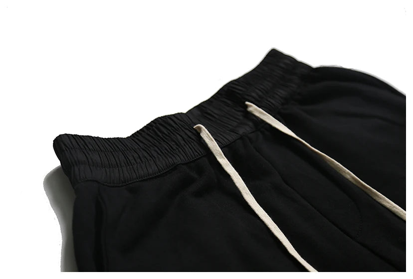 high street loose drawstring pants casual autumn new trousers black sportswear jogger pants fashion hip hop clothing for men unique joggers style 558