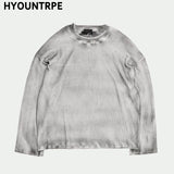 high street vintage wash sweater men loose knitted pullovers long sleeve hip hop oversize sweaters autumn casual jumper knitwear unique limited edition hoodie, aesthetic street look hoodie, oversized graphic print design