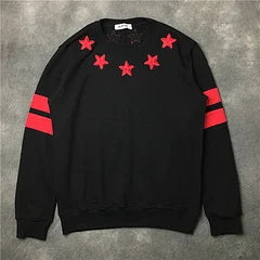New High Men Embroidery Star Stripes Gentleman Hoodies Hoody Hooded Sw
