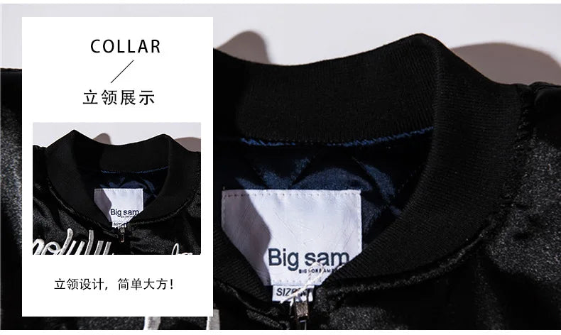 retro black embroidery jacket outwear men vintage skull floral mens jackets and coats japanese streetwear hip hop bomber nan  - variant style f94cdd for streetwear fashion