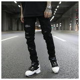 graffiti printed ripped destroied denim jean mens distressed biker jeans with sequins 2018 fashion high street slim pants jogger unique joggers style 3343