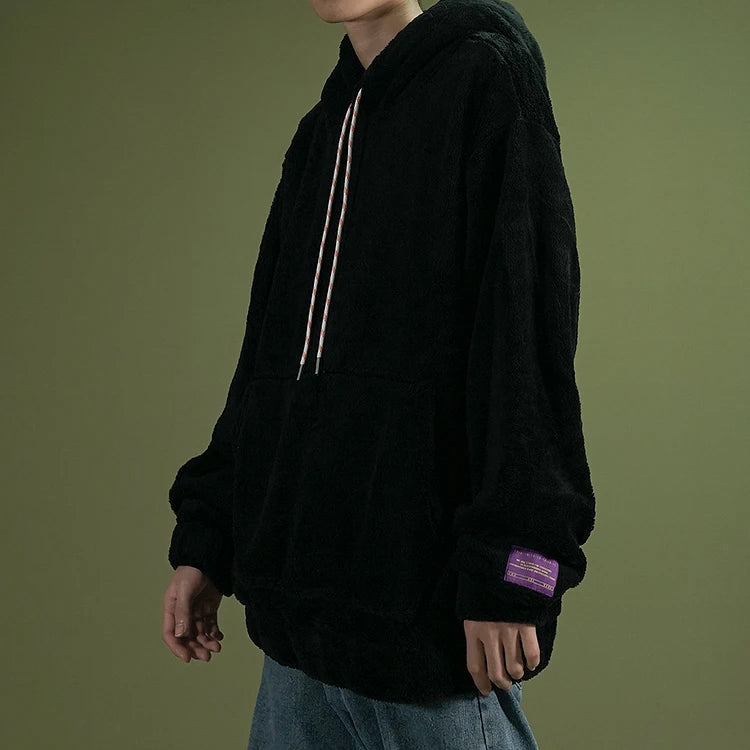 Warm Hoodies Mens 2018 Autumn Winter Hairy Sweatshirts Hip Hop Casual