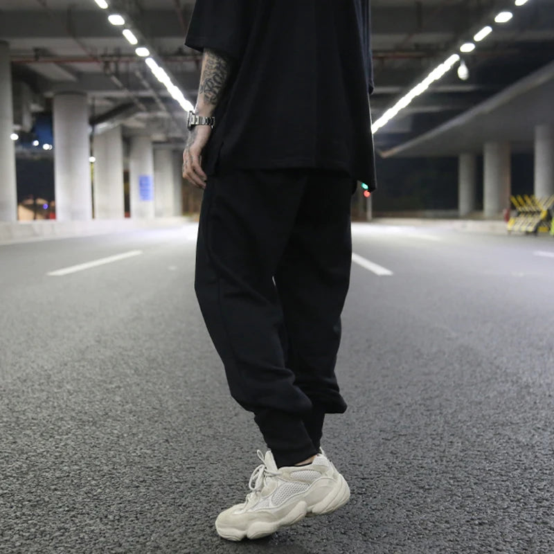 mens casual sweatpant elastic waist streetwear men women track drawstring pants new fashion trousers hip hop joggers sweatpants relaxed fit joggers
