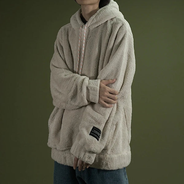 Warm Hoodies Mens 2018 Autumn Winter Hairy Sweatshirts Hip Hop Casual