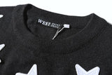 techwear flame knit sweater with structured oversized fit, ideal for cold streetwear layers, men’s streetwear clothing piece 