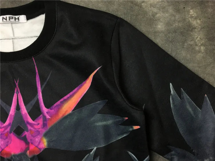 New Baolideng Men Abstract Flowers Gentleman Hoodies Hoody Hooded Swea