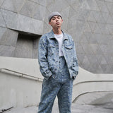 mens embroidery denim jackets fashion turn down collar long sleeve jean outerwear new spring casual streetwear jeans blue jac - variant style 6fa0ca for streetwear fashion