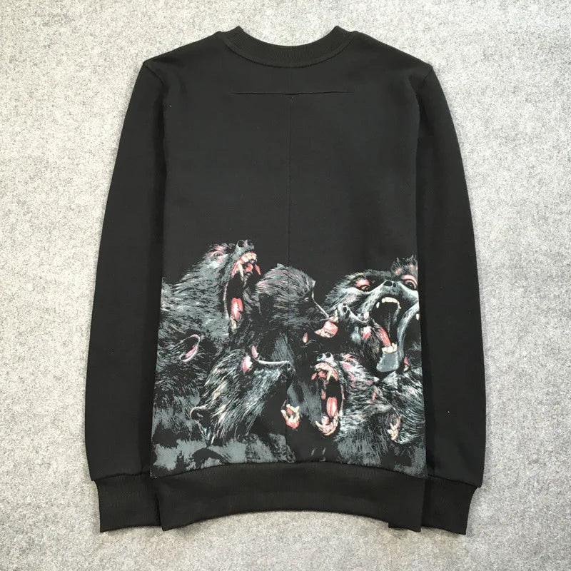 New 2018 High Men Roaring Orangutan Gentleman Hoodies Hoody Hooded Swe