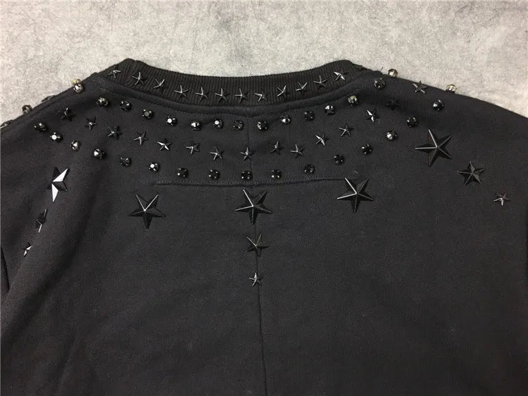 glitchcore melting smiley featuring new 2017 baolideng men metal drill hot drill rivet star hoodies hoody hooded sweatshirts velvet cotton drake thicken fleece e18
