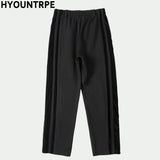 bottom zipper wide leg pants mens fashion straight trousers new loose hip hop streetwear men casual spring summer long pant unique default style 2298