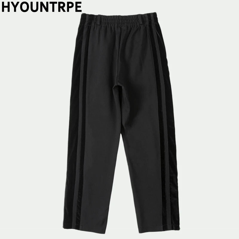 bottom zipper wide leg pants mens fashion straight trousers new loose hip hop streetwear men casual spring summer long pant unique default style 2298