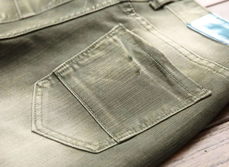 fashion ripped biker jeans denim distressed trousers slim fit zippers hip hop jeans motorcycle pants casual streetwear for men unique jeans style 1924