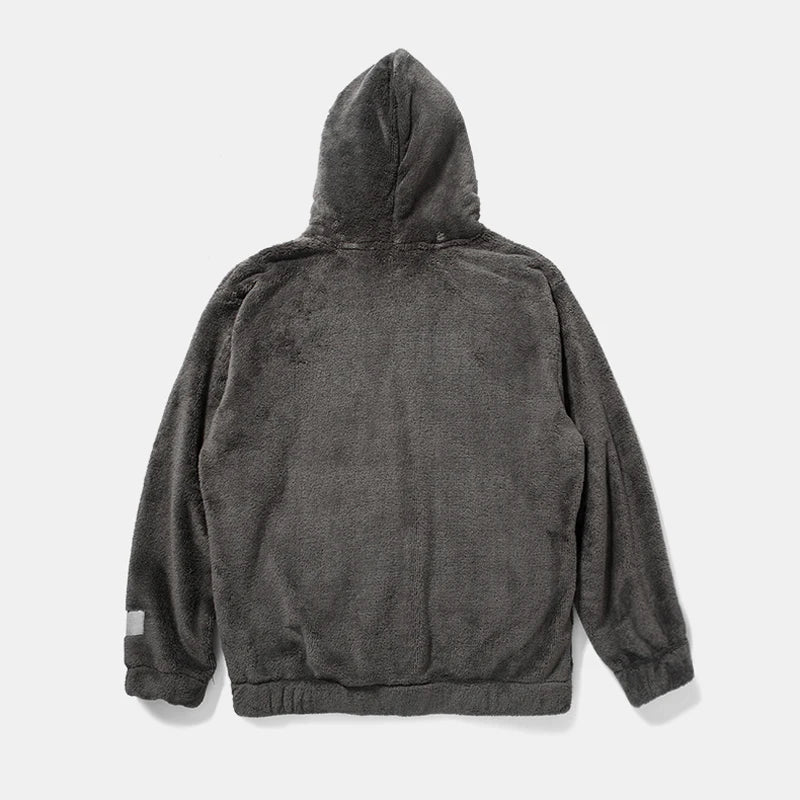 Warm Hoodies Mens 2018 Autumn Winter Hairy Sweatshirts Hip Hop Casual