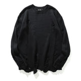 techwear flame knit sweater with structured oversized fit, ideal for cold streetwear layers, men’s streetwear clothing piece 