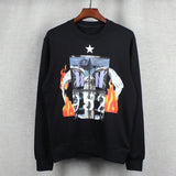New High Flame Cross Jesus Star Unisex Hoodies Hoody Hooded Sweatshirt