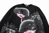 New High High Men Flamingo Swan Hoodies Hoody Hooded Sweatshirts Velve