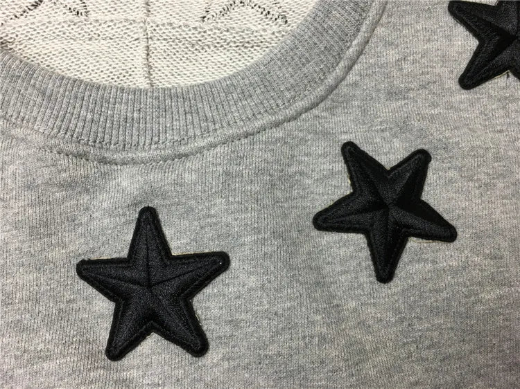 New High Men Embroidery Star Stripes Gentleman Hoodies Hoody Hooded Sw