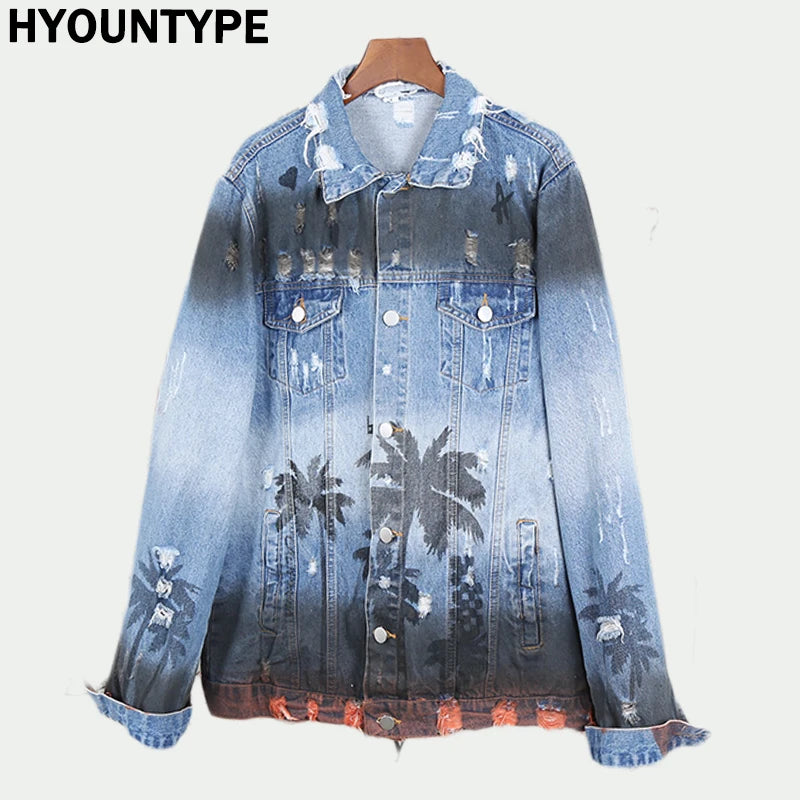 Fleece graffiti high fashion windbreaker hooded puffer