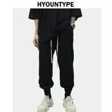 high street loose drawstring pants casual autumn new trousers black sportswear jogger pants fashion hip hop clothing for men sporty tapered joggers