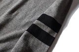 leather varsity streetwear knit with bold stitching, fall/winter pullover for urban outfits, men’s streetwear clothing piece 